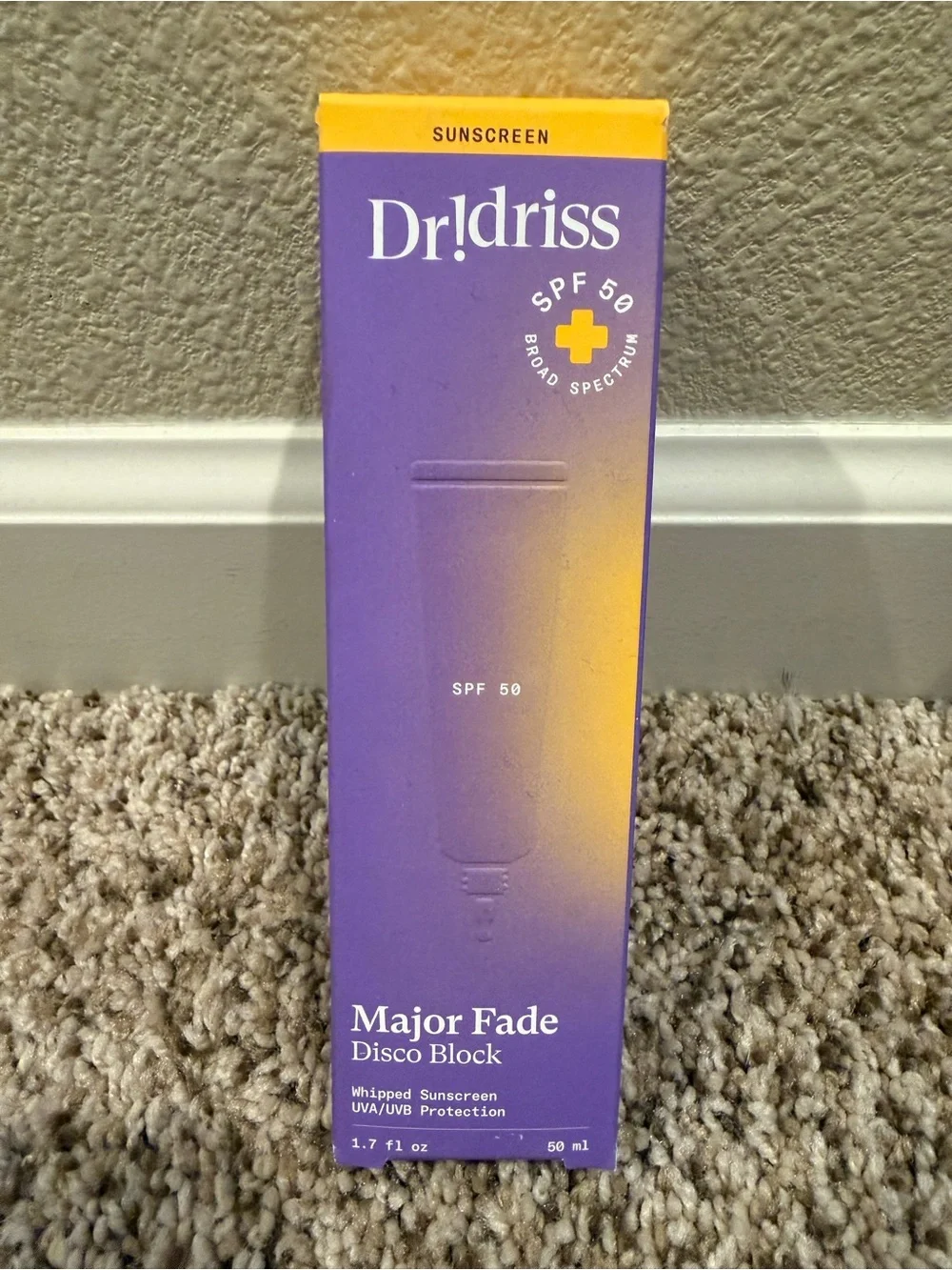 Dr. Idriss Major Fade Disco Block SPF 50 Whipped Sunscreen - Purple/Yellow